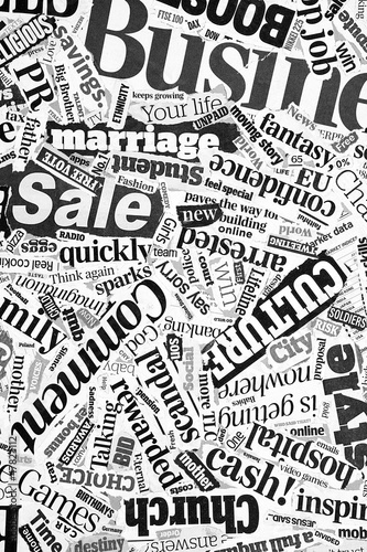 Photo: newspaper text newspaper text