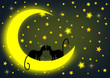 Katzen auf dem Mond