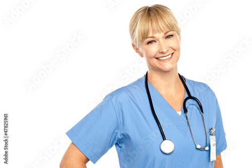 Photo: Snap shot of a charming young caucasian doctor Snap shot of a charming young caucasian doctor