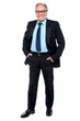 Happy entrepreneur striking a confident pose