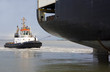 Maneuvering ship and tugboat