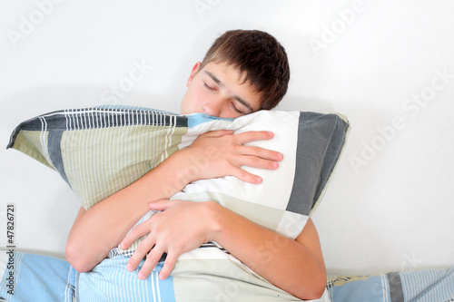 Photo: Sad Teenager With Pillow Sad Teenager With Pillow