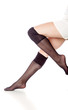 Beautiful legs in black stockings