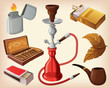 Set of traditional smoking devices