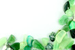 Green stones isolated