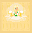 Oktoberfest waitress card