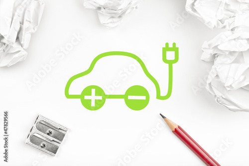 Illustration: electric car concept electric car concept