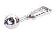 Photo: Stainless steel ice cream scoop , isolated on white Stainless steel ice cream scoop , isolated on white