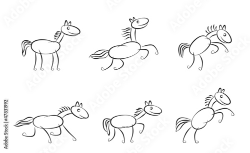 Vector: Funny horse Funny horse