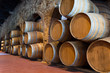 Wooden wine barrels