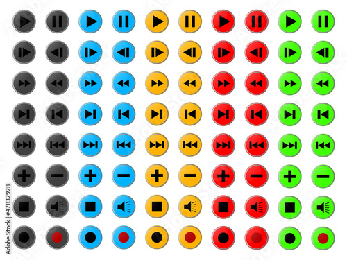 Vector: action buttons action buttons