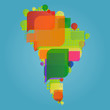 South America continent world map made