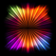 Abstract burst background with neon effects