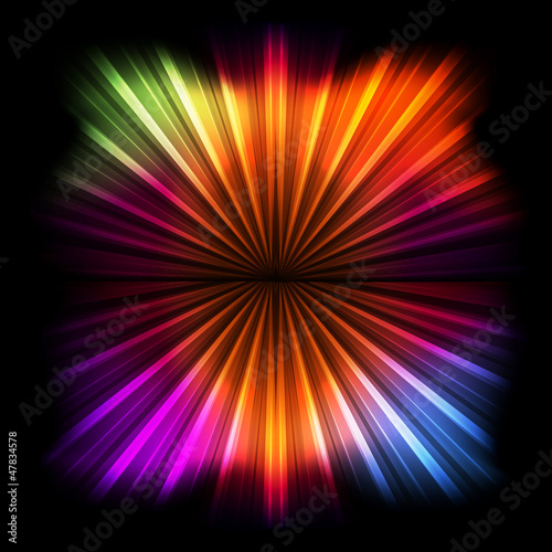 Vector: Abstract burst background with neon effects Abstract burst background with neon effects