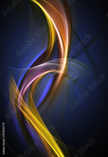Illustration: Abstract fractal composition. Fire and ice Abstract fractal composition. Fire and ice