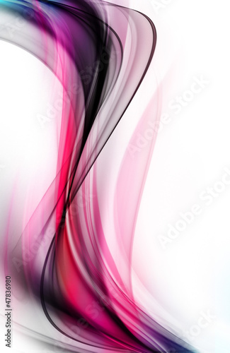 Illustration: Abstract grunge pink fractal wave on white background Abstract grunge pink fractal wave on white background