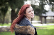 Young Woman with Beautiful Auburn Hair