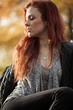 Young Woman with Beautiful Auburn Hair