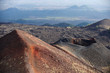 Volcano and lava fields on the Etna