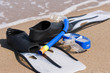 Foto: snorkeling set on the the beach snorkeling set on the the beach