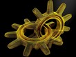 3d gears. Work concept.