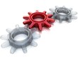 3d gears. Work concept.