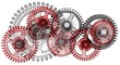 3d gears. Work concept.