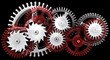 3d gears. Work concept.