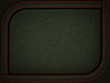 Black leather background with stitched red rounded frame