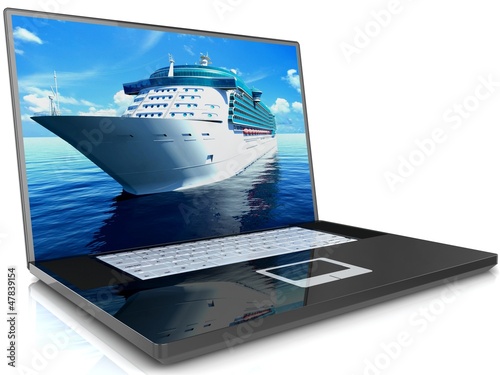 Illustration: Laptop isolated on white background Laptop isolated on white background
