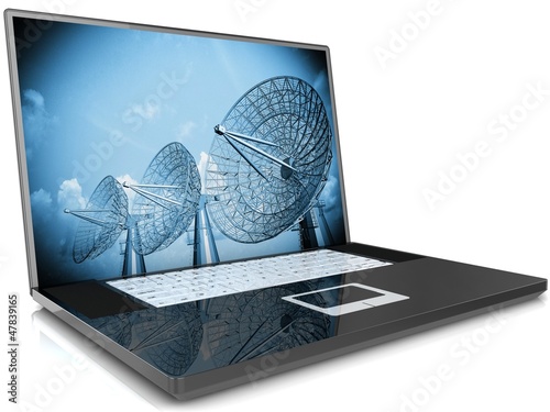 Illustration: Laptop isolated on white background Laptop isolated on white background