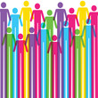 Group of man icon background stock vector