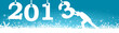 2013 winter banner with a man