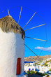 View from windmil Mykonos Island Greece Cyclades