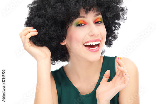 Photo: Beautiful woman with afro Beautiful woman with afro