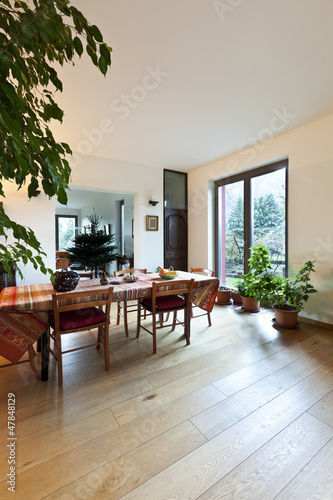 Photo: beautiful apartment, interior, dining room beautiful apartment, interior, dining room