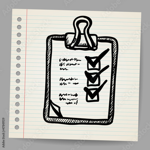 Vector: Vector illustration of check list on clipboard Vector illustration of check list on clipboard