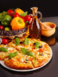 Pizza in black