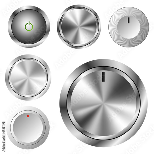 Vector: Volume knob set Volume knob set