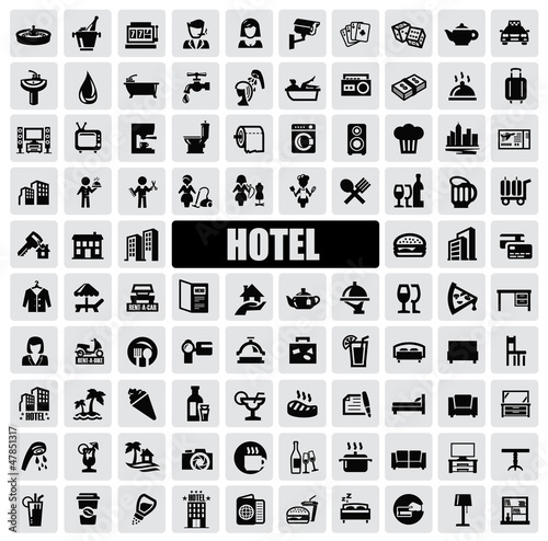 Vector: hotel icons hotel icons