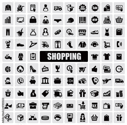 Vector: shopping icons shopping icons
