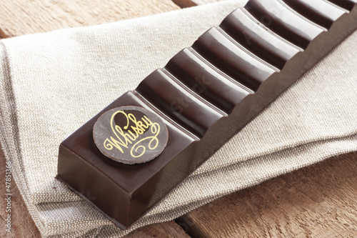 Photo: Delicious chocolate with whiskey Delicious chocolate with whiskey
