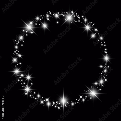 Illustration: black star circle black star circle