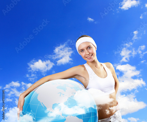 Photo: Sport woman and our planet Sport woman and our planet