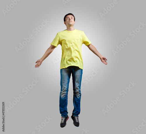 Photo: Young man dancing and jumping Young man dancing and jumping