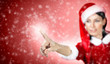 Portrait of girl wearing santa claus clothes
