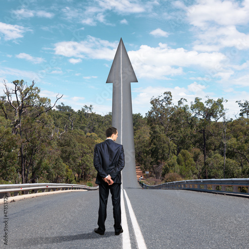 Photo: Concept of the road to success Concept of the road to success