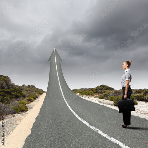 Photo: Concept of the road to success Concept of the road to success