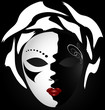 black-white mask