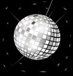 black-white disco ball